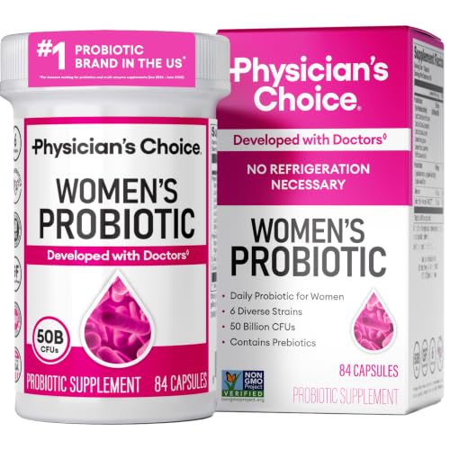 Physician's Choice Probiotics for Women - PH Balance Digestive UT & Feminine Health - 50 Billion CFU - 6 Unique Strains for W