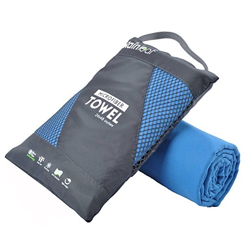 Rainleaf Microfiber Towel Quick Dry Camping & Travel & Gym Towel. Compact
