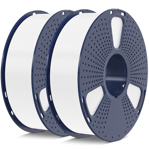 SUNLU PLA 3D Printer Filament, White, 2-Pack, 2KG Total