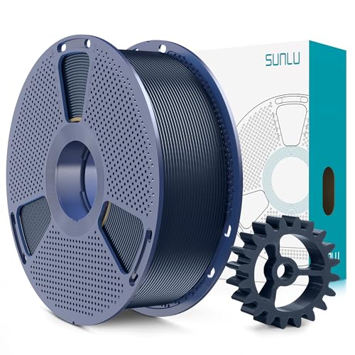 SUNLU PLA+2.0 3D Printer Filament, Midnight Black, 1KG