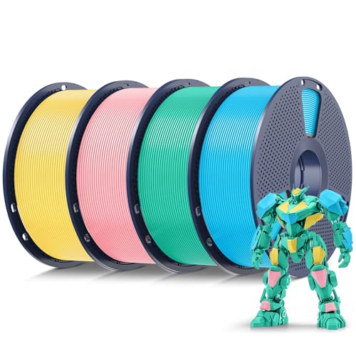SUNLU PLA 3D Printer Filament, Multicolor, 4-Pack, 4KG Total