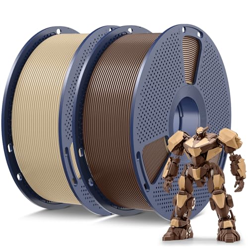 SUNLU PLA 3D Printer Filament, Oak & Coffee Brown, 2-Pack, 2KG Total