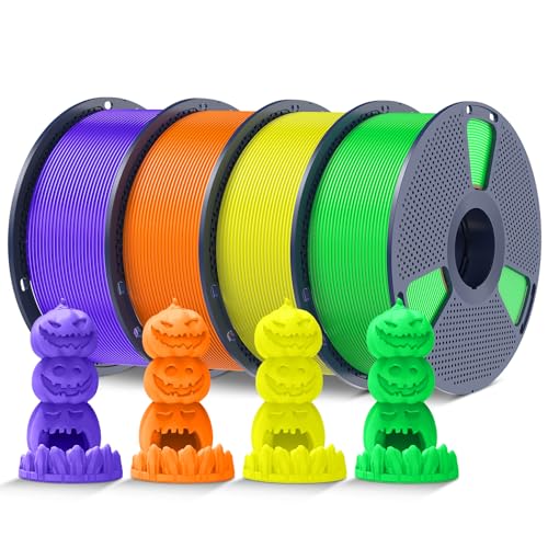 SUNLU 4KG Fluorescent PLA 3D Printer Filament, 1.75mm, 4 Packs