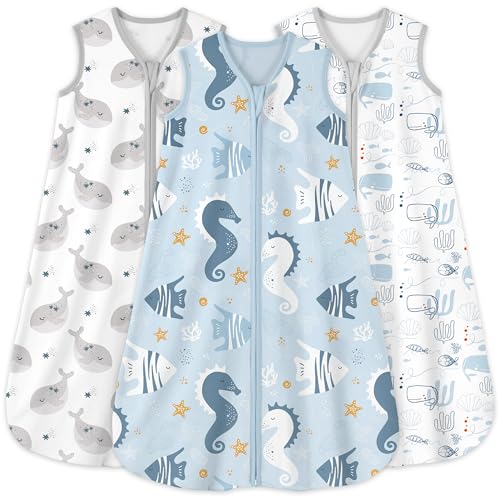 Yoofoss Baby Sleep Sack 18-24 Month 0.5TOG 100% Organic Cotton 2-Way Zipper