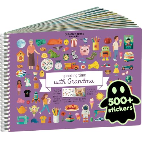 Cupkin Spending Time with Grandma Coloring & Sticker Book | 500+ Stickers