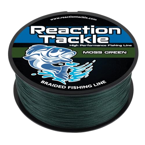 Reaction Tackle Braided Fishing Line Moss Green 40Lb 500Yd