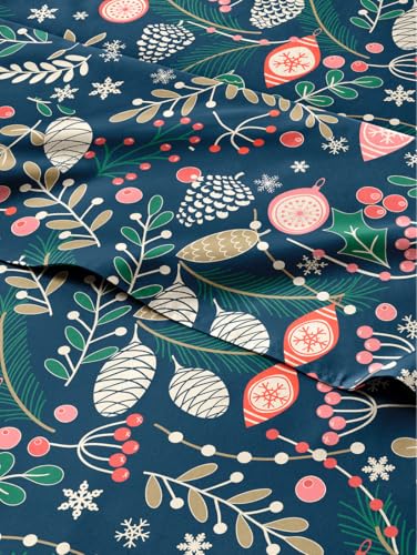 Christmas Sheet Set, Christmas Joy, Holiday Xmas Bedding Set - Twin Size