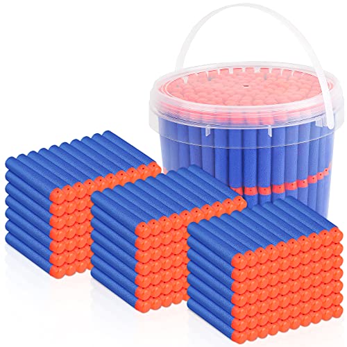 Pokiiulk Refill Darts Bullets Compatible with Nerf Guns N-Strike Elite Series, 300PCS Refill Darts Premium Foam Bullets Pack 