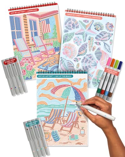 Lifelines FlowArt Activity Pads, 3-Pack, Dot-by-Letter Coloring Books