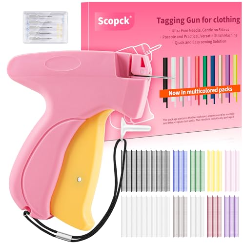 Stitch Gun for Clothes - Handheld Stitch Gun Quick Clothing Fixer - Tagging Gun - Includes 6 Needle, 1000 Black Fasteners & 1