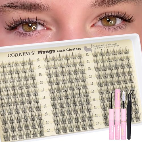 Natural Lash Clusters Kit Wispy Eyelash Clusters Fairy Cluster Eyelash Extensions Kit C Curl Lash Extension Kit Waterproof In