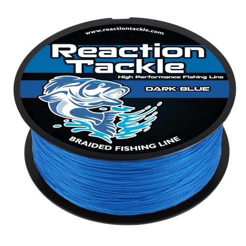 Reaction Tackle Braided Fishing Line Dark Blue 15Lb 500Yd