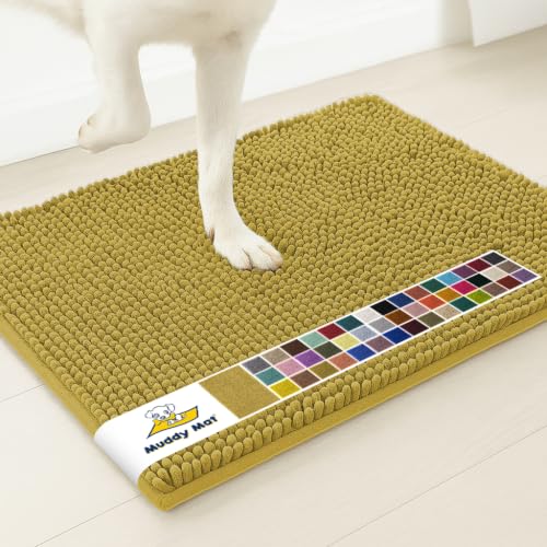 Muddy Mat® | Super Water Absorbent Door Mat Indoor, Microfiber Quick Dry Chenille Entryway Rug, Slip Resistant Front Door Mat