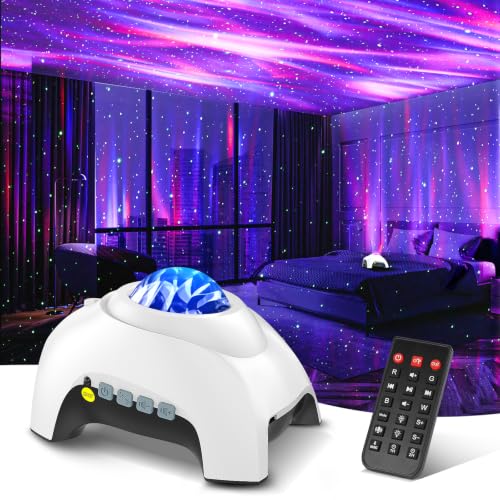 Northern Galaxy Light Aurora Projector with 33 Light Effects, Night Lights LED Star Projector for Bedroom Nebula Lamp, Remote