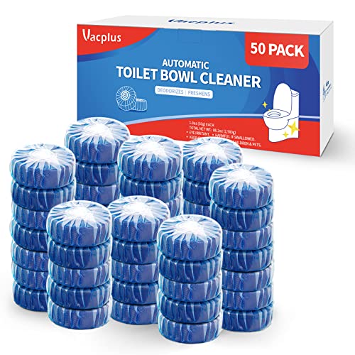 Vacplus Toilet Bowl Cleaner Tablet, Commercial Bathroom Cleaners, 50 Pack