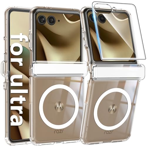 FNTCASE for Motorola Razr-Ultra-2026/2025 Clear Case with Hinge Protection