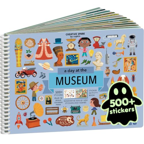 Cupkin A Day at The Museum Coloring & Sticker Activity Book | 500+ Stickers