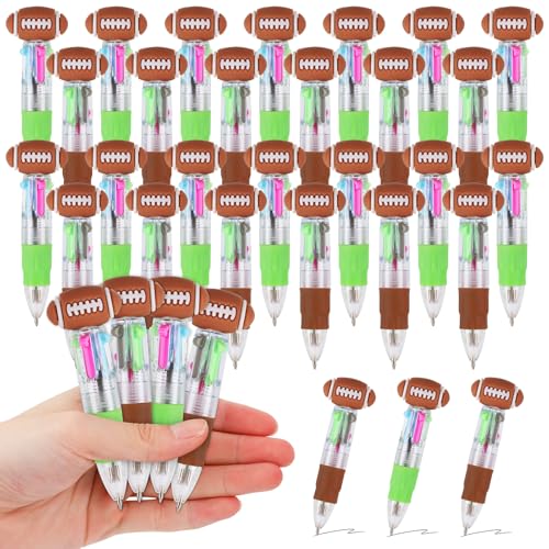 CZWZ 30Pcs Mini Multicolor Pens in One 4-in-1 Cute Pens Bulk, Ballpoint Pen for Birthdays and Parties, Fun Gifts Assorted Ink