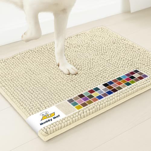 Muddy Mat® | Super Water Absorbent Door Mat Indoor, Microfiber Quick Dry Chenille Entryway Rug, Slip Resistant Front Door Mat