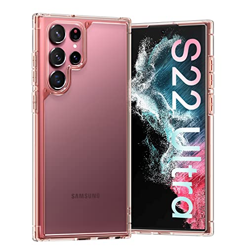 TOCOL for Samsung Galaxy S22 Ultra Case Translucent Matte Hard Back [Military Grade Shockproof] [Anti-Scratch & Anti-Fingerpr