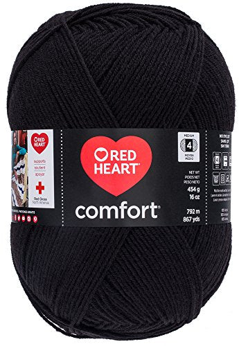 Red Heart Comfort Yarn, Black