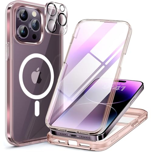Miracase Magnetic Designed for iPhone 14 Pro Max Case 6.7 inch (Compatible with MagSafe) Upgrade Full-Body Clear Phone Bumper