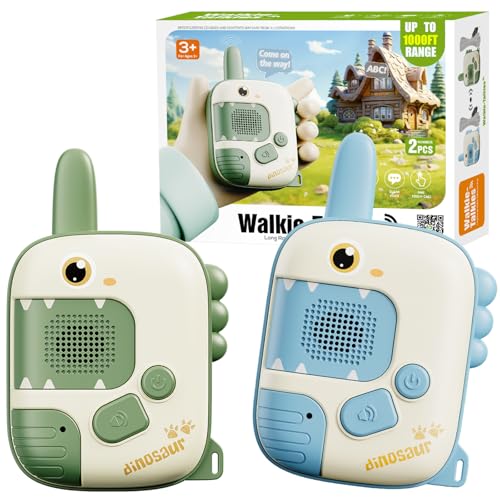 Kids Walkie Talkies Toys for Boys: Dinosaur Toys 2 Pack Birthday Gifts for 3-7 Year Old Boys and Girls, Camping Outdoor Games