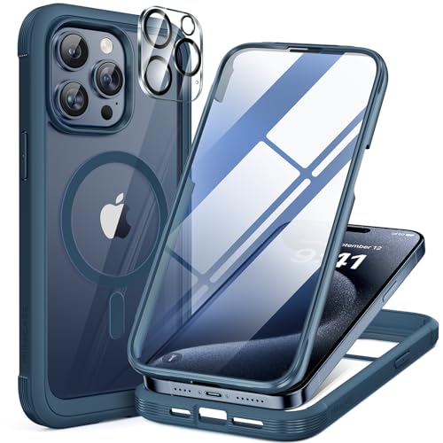 Miracase Magnetic for iPhone 15 Pro Max Case 6.7'' [Compatible with Magsafe] Full-Body Drop Proof Phone Case for iPhone 15 Pr