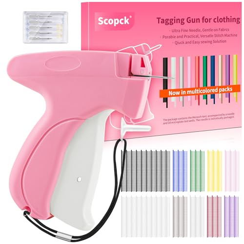 Stitch Gun for Clothes - Handheld Stitch Gun Quick Clothing Fixer - Tagging Gun - Includes 6 Needle, 1000 Black Fasteners & 1