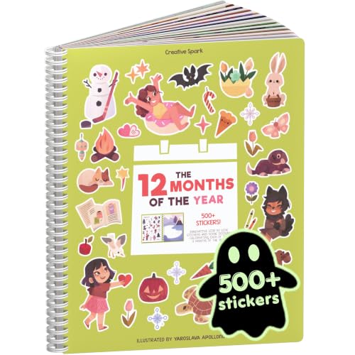 Cupkin 12 Months of the Year Coloring & Sticker Book | 500+ Stickers