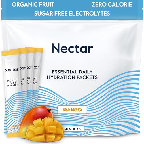 Nectar Hydration Packets - Electrolytes Powder Packets - Sugar Free & 0 Calorie - Organic Fruit Liquid Daily IV Electrolytes 
