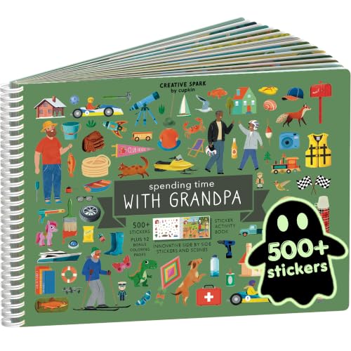 Cupkin Spending Time with Grandpa Coloring & Sticker Book | 500+ Stickers
