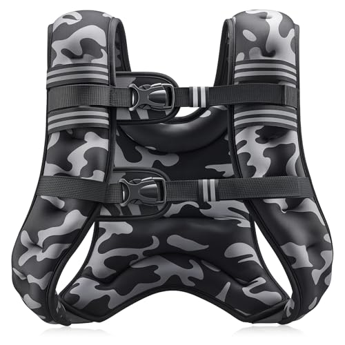 ZELUS Weighted Vest, 6lb/8lb/12lb/16lb/20lb/25lb/30lb Weight Vest for Men Women with Storage Pocket Reflective Strips for Wor