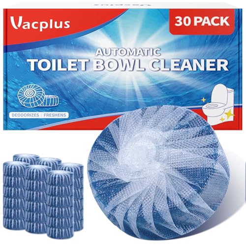 Vacplus Toilet Bowl Cleaner Tablet, Commercial Bathroom Cleaners, 30 Pack