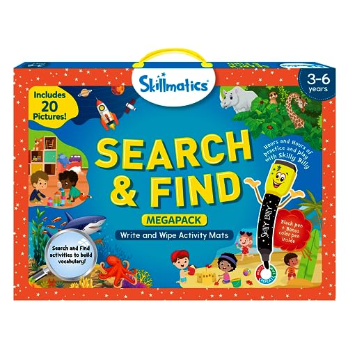 Skillmatics Search and Find Megapack – Reusable Preschool Learning Activity