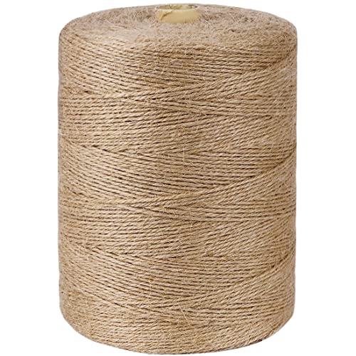 PerkHomy Jute Twine String 3600 Feet Natural Thin for Craft Gardening Plant Gift Wrapping Tag Art Wedding Home Decoration Pac