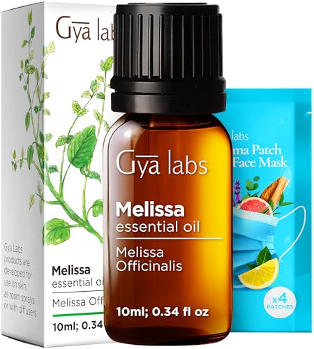 Melissa Essential Oil for Skin, Hair & Diffuser - 0.34 Fl Oz
