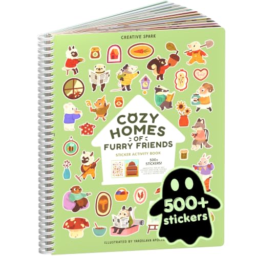 Cupkin Cozy Furry Animal Friends Coloring & Sticker Book | 500+ Stickers