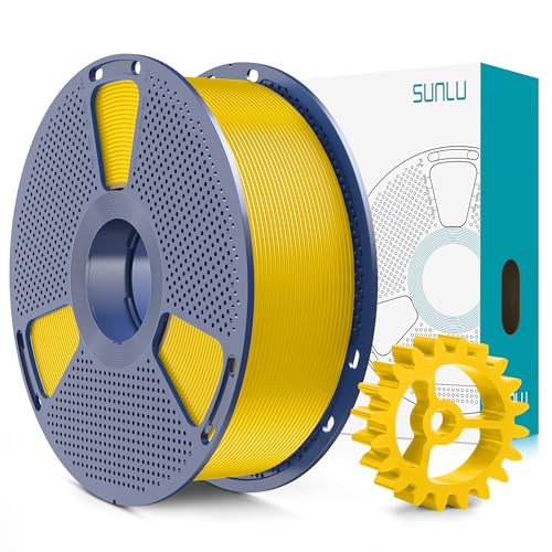 SUNLU PLA+2.0 3D Printer Filament, Vivid Yellow, 1KG
