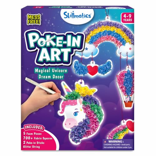 Skillmatics Poke-in Art – Magical Unicorns, Wood Craft Kit, Gift for Kids
