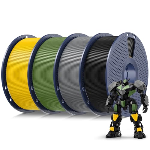 SUNLU PLA 3D Printer Filament, Multicolor, 4-Pack, 4KG Total