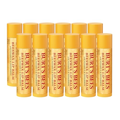 Burt's Bees Lip Balm Original Beeswax 0.15 oz. 12 Tubes