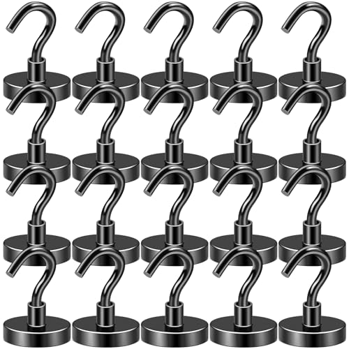 DIYMAG Magnetic Hooks 20pcs 85lbs Cruise Essentials 2026 Magnet Hook Black