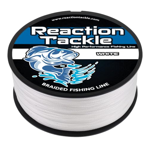 Reaction Tackle Braided Fishing Line White 65Lb 500Yd