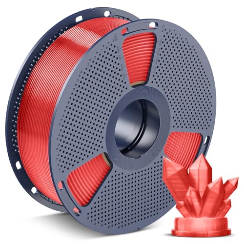 SUNLU PLA 3D Printer Filament, Transparent Strawberry Jam, 1KG