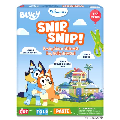 Skillmatics Snip Snip Bluey, Scissor Skills Toy, Felt Craft, Gift for Kids