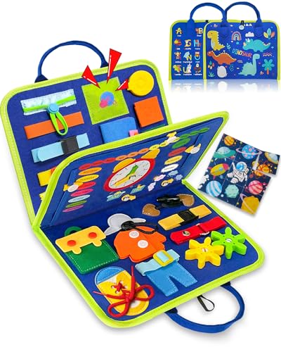 Exorany Busy Board Montessori Toys for Toddler Boy Birthday Gift Busy Book