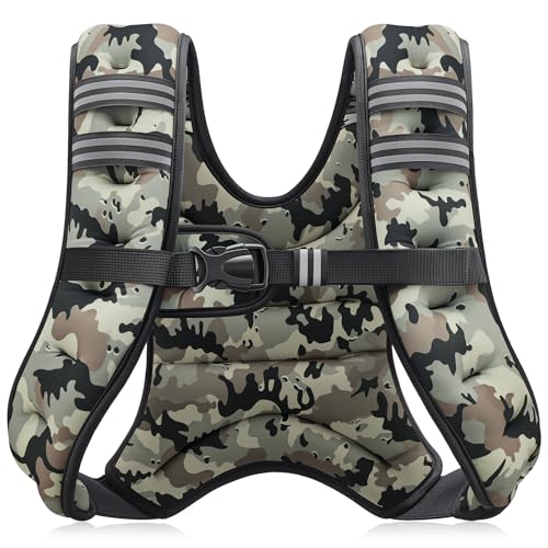 ZELUS Weighted Vest, 6lb/8lb/12lb/16lb/20lb/25lb/30lb Weight Vest for Men Women with Storage Pocket & Reflective Strips for W