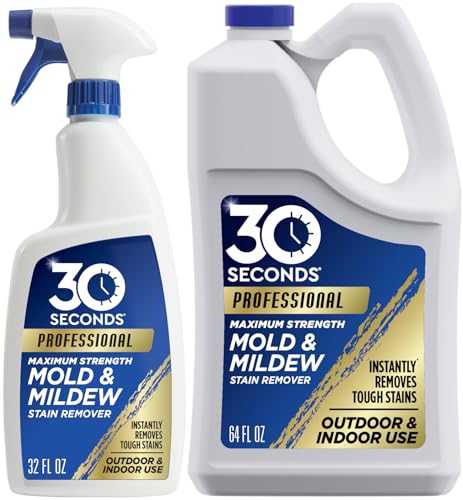 30 SECONDS Pro Mold and Mildew Stain Remover | Scrub Free | Brighter Results Instantly | Ready To Use | 32 oz Spray Bottle, 1