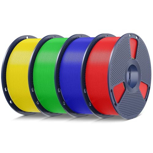 SUNLU PLA 3D Printer Filament, Multicolor, 4-Pack, 4KG Total